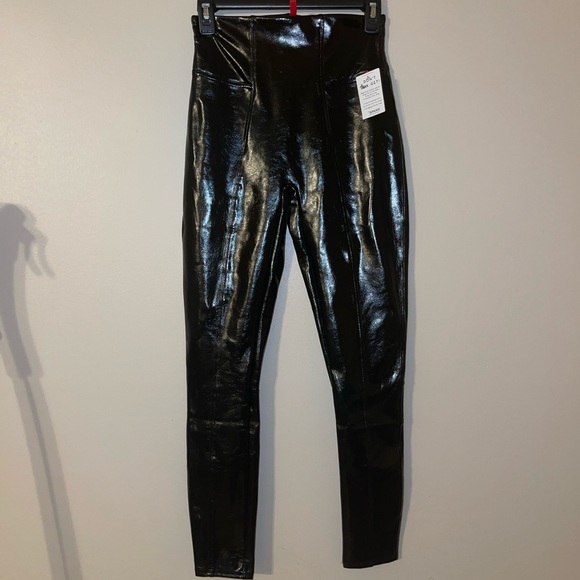 SPANXshape™ Faux Leather Patent Leggings Small - Picture 3 of 6
